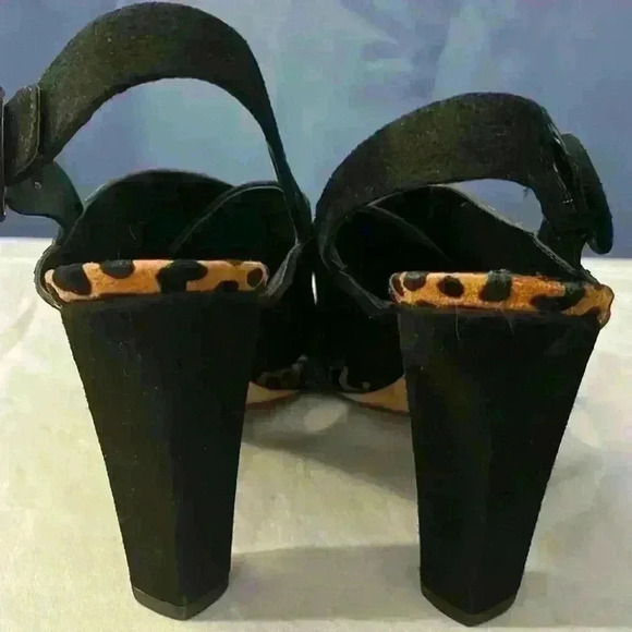 Diane Von Furstenberg Suede & Leather Slingback Sandals - Picture 6 of 6
